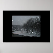 Chutes de neige d'hiver à New York Posters