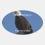 Ciel bleu chauve de BEBS Eagle Sticker Ovale
