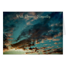 Ciel de coucher du soleil de sympathie carte de vœux