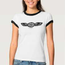 Cigogne avec la conception de T-shirt de bébé pour