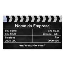 cinema clap modèle de carte de visite