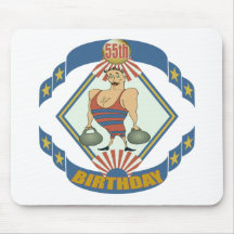 Cinquante-cinquième cadeaux d'anniversaire de cru tapis de souris