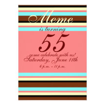 cinquante-cinquième invitation d'anniversaire