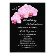 cinquante-cinquième Invitation de fête d'anniversa