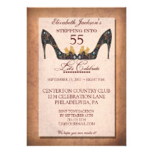 Cinquante-cinquième invitation de fête d'anniversa