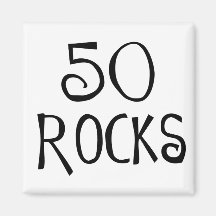 cinquantième cadeaux d'anniversaire, 50 ROCHES Magnets Pour Réfrigérateur