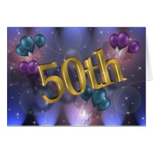 cinquantième Carte d'invitation de fête d'annivers