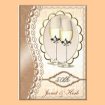 cinquantième Faire-part d'invitation d'anniversair invitations