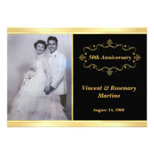 cinquantième fête d'anniversaire - invitations élé