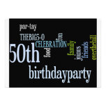 cinquantième Invitation de fête d'anniversaire