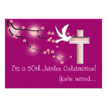 Cinquantième invitations de célébration de jubilé 