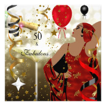cinquantième Madame fascinante Fabulous de fête d' Faire-part Personnalisables