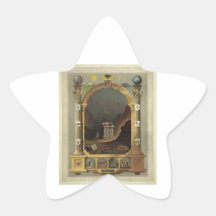 Circa 1872 het Vrijmetselaars- Beeld van de Druk v Ster Sticker