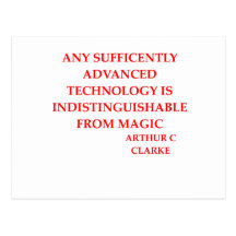 citation d'Arthur c Clarke Carte Postale