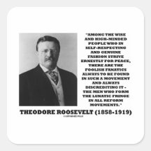 Citation de frange folle de fanatiques de Theodore Stickers Carrés