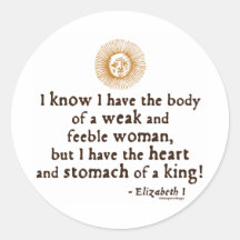 Citation de la Reine Elizabeth I Tilbury Autocollant