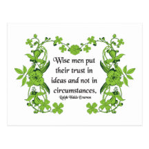 Citation de Ralph Waldo Emerson - sages Carte Postale