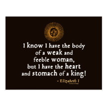 Citation d'Elizabeth I Tilbury Carte Postale