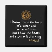 Citation d'Elizabeth I Tilbury Aimant Pour Réfrigérateur