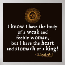 Citation d'Elizabeth I Tilbury Poster