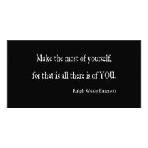 Citation inspirée vintage d'Emerson - personnalisa Cartes De Vœux Avec Photo