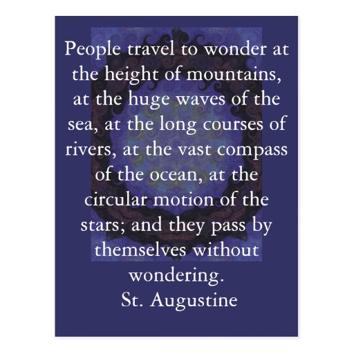 Citation perspicace par St Augustine Cartes Postales