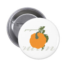 Citrouille gastronome vert badges avec agrafe