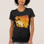 Citrouilles effrayants de Halloween et pleine lune T-shirts