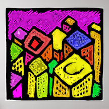 Cityscape - LuchtMening Poster