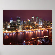 Cityscape van Pittsburgh Afdruk