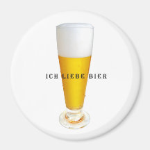 civière de liebe d'ich, j'aime la bière magnets