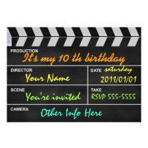 clap cinéma invitations