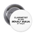 Clarinetist Ninja mortel par nuit Badges