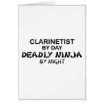 Clarinetist Ninja mortel par nuit Carte