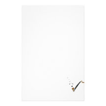 Clarinette basse avec des notes de musique papier à lettre personnalisable