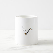 Clarinette basse avec des notes de musique tasses