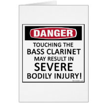 Clarinette basse de danger carte de vœux