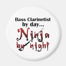 Clarinette basse Ninja Magnets Pour Réfrigérateur