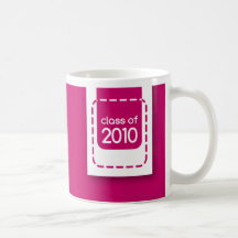 classe de tasse rose de l'obtention du diplôme 201