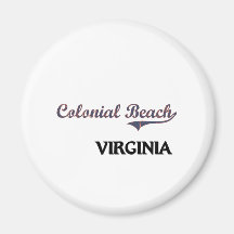 Classique colonial de Virginia City de plage Aimant Pour Réfrigérateur