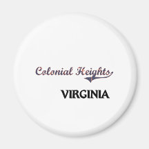 Classique colonial de Virginia City de tailles Aimant Pour Réfrigérateur