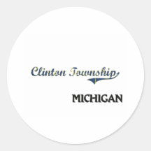 Classique de ville du Michigan de banlieue noire d Adhésifs