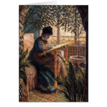 Claude Monet : Madame Monet Embroidering Cartes