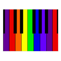 Clavier d'arc-en-ciel carte postale