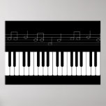 Clavier de piano affiche