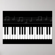 Clavier de piano affiche