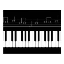 Clavier de piano cartes postales