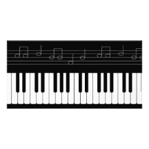 Clavier de piano photocarte