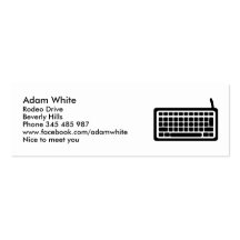 Clavier d'ordinateur modèles de cartes de visite