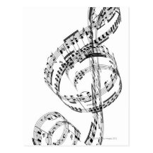 Clef triple carte postale